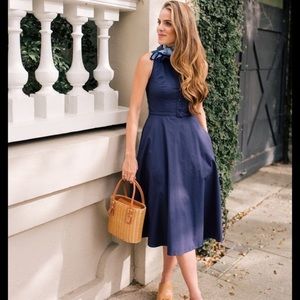 Gal Meets Glam Navy Rose Dress